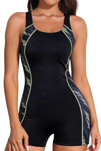 Thumbnail for Women's Boyleg One-Piece Competitive Swimsuit – Water Aerobics & Training