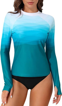 Thumbnail for Lightweight Water Ripple UV Shirt with Thumb Holes
