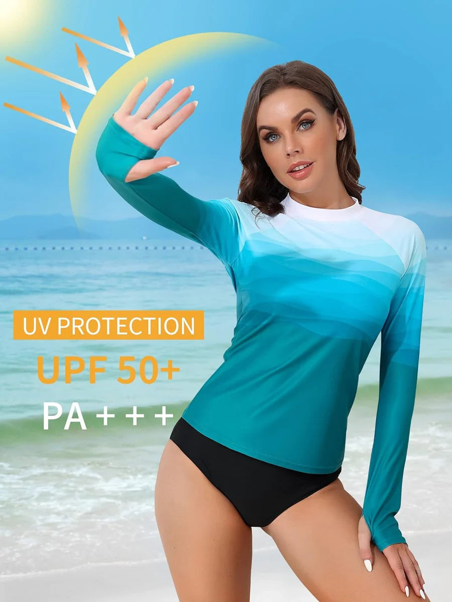 Lightweight Water Ripple UV Shirt with Thumb Holes