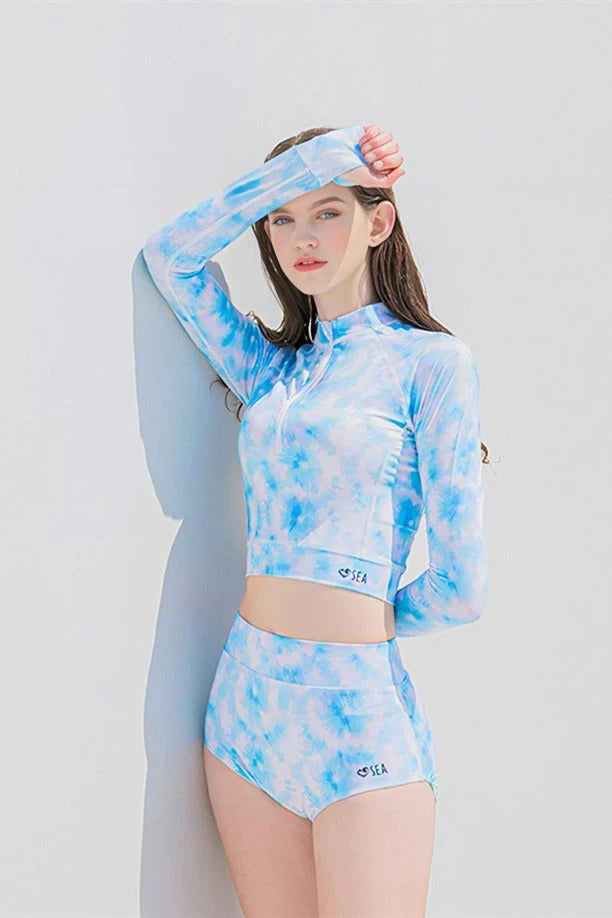 Fashionable Tie Dye Print Long Sleeve