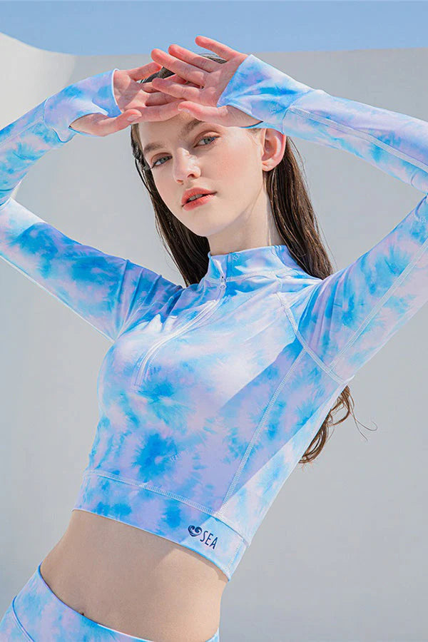 Fashionable Tie Dye Print Long Sleeve
