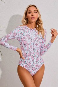 Thumbnail for EternaGlow Paisley Long Sleeve Rash Guard