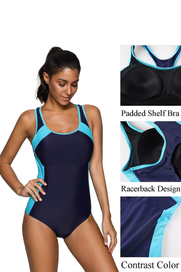 Women's One-Piece Athletic Racing Swimsuit – Lap Swimming & Training