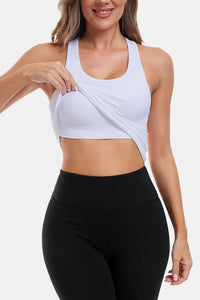 Thumbnail for White High Neck Full Back Seamless Tight Fit Ribbed