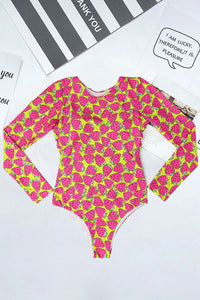 Thumbnail for Strawberry Print Backless UPF50+ Rash Guard