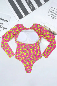 Thumbnail for Strawberry Print Backless UPF50+ Rash Guard
