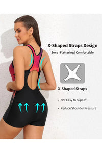 Thumbnail for Women's Boyleg One-Piece Competitive Swimsuit – Water Aerobics & Training